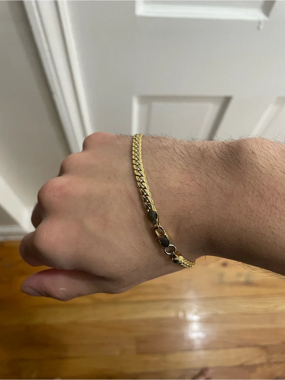 Gold Tone Double Chain Bracelet